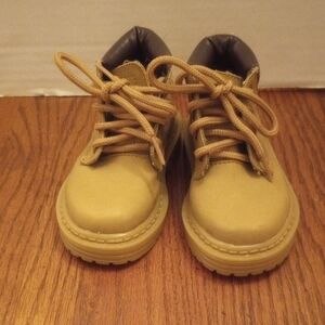Children's Tan Lace-Up Boots